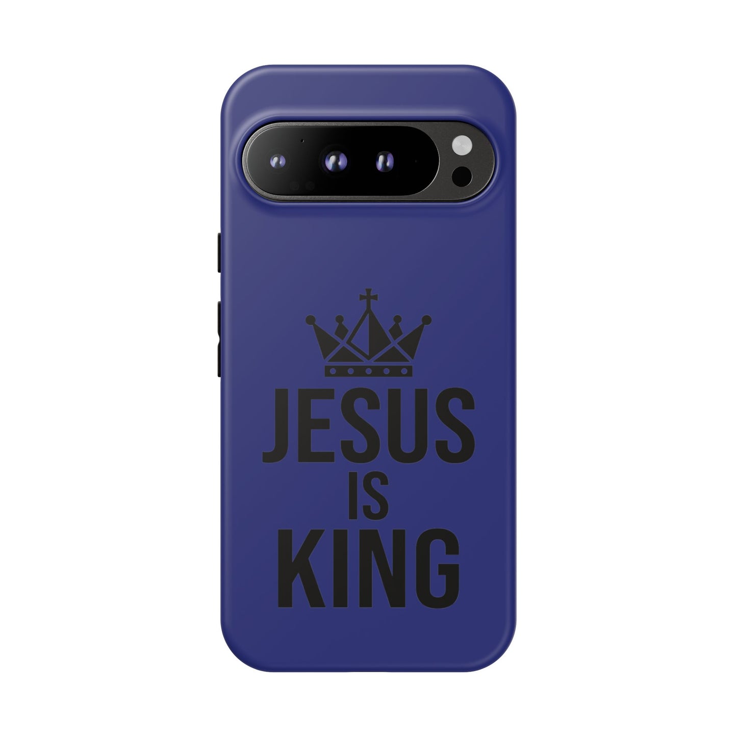 Jesus Is King Phone Case – Christian Faith Religious Protective Cover