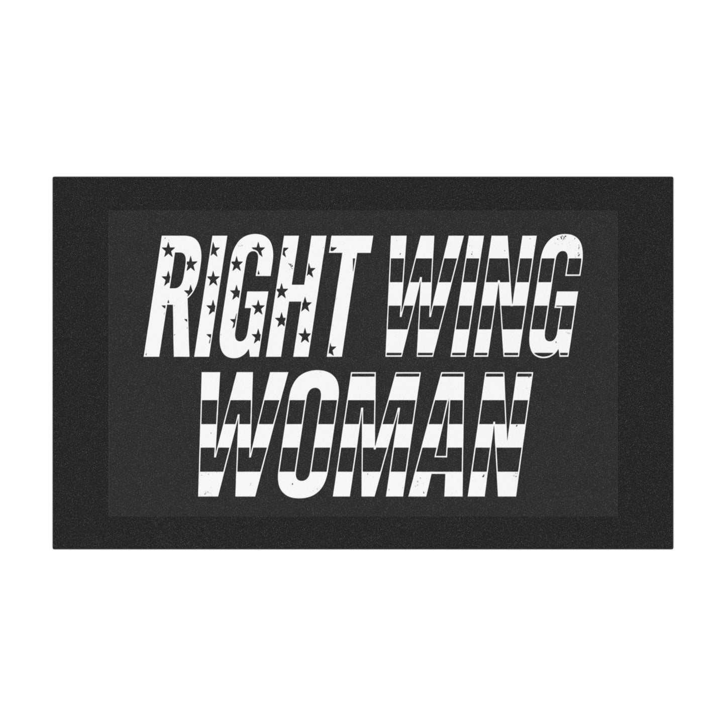 Right Wing Woman Car Magnet — Patriotic American Flag Political Magnet