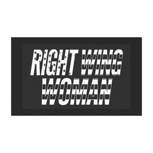 Right Wing Woman Car Magnet — Patriotic American Flag Political Magnet