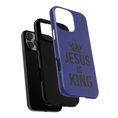 Jesus Is King Phone Case – Christian Faith Religious Protective Cover