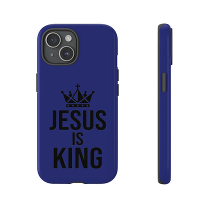Jesus Is King Phone Case – Christian Faith Religious Protective Cover