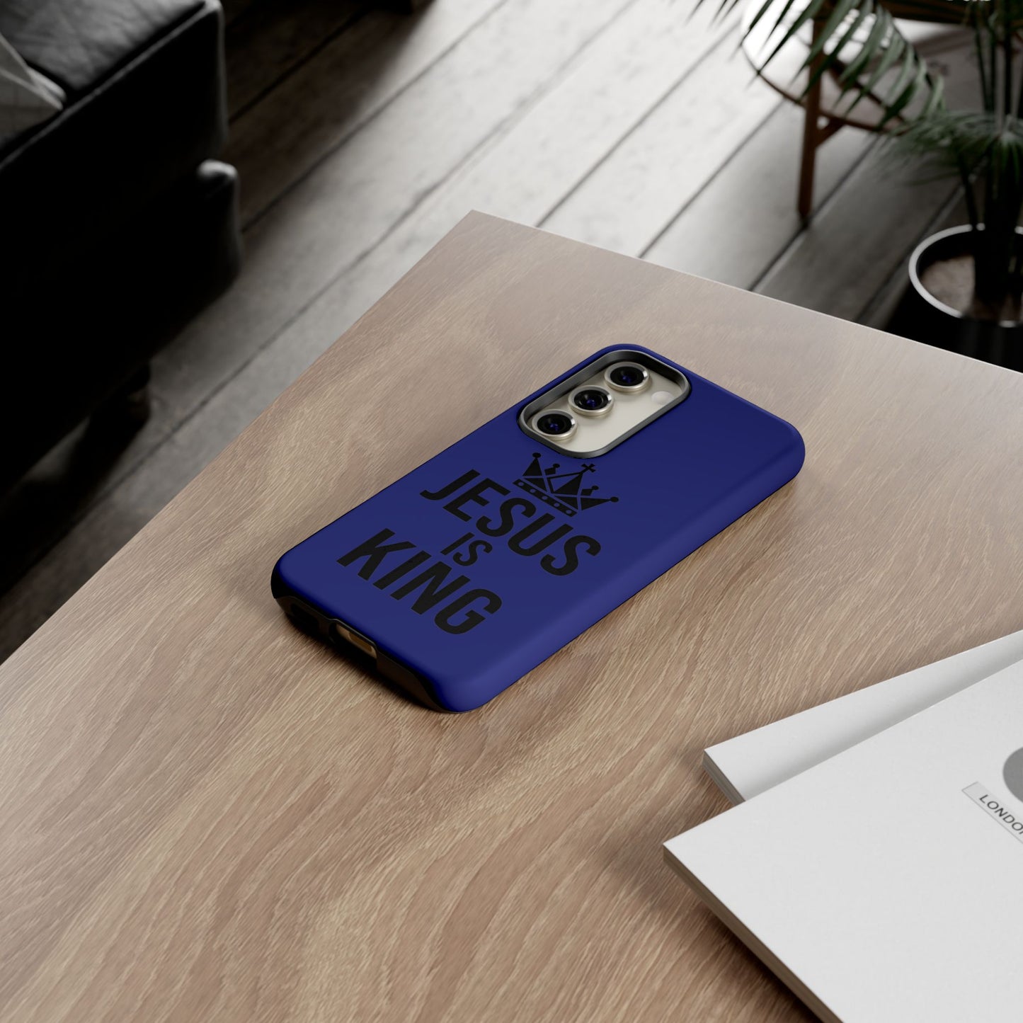 Jesus Is King Phone Case – Christian Faith Religious Protective Cover
