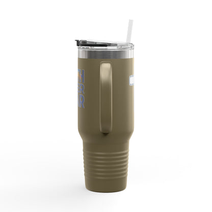 40oz Insulated Travel Mug — "Faith Over Fear" Inspirational Tumbler
