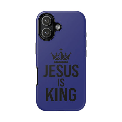 Jesus Is King Phone Case – Christian Faith Religious Protective Cover