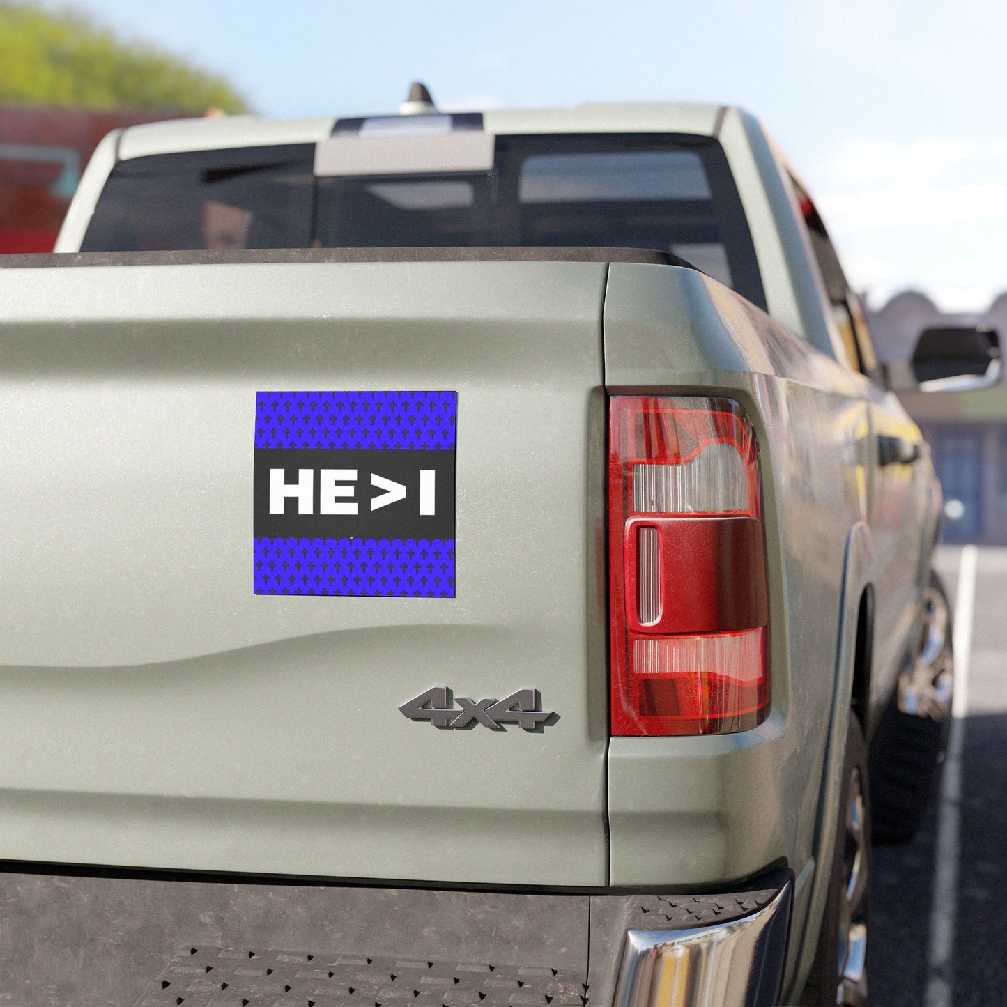 HE > I Cross Pattern Car Magnet — Christian Faith Vinyl Magnet