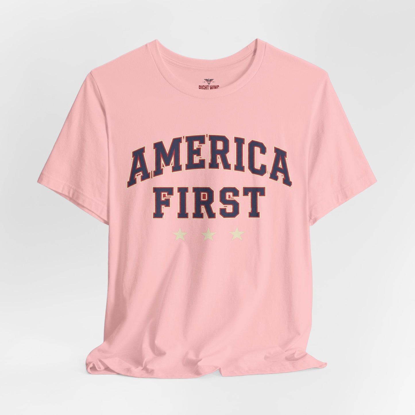 America First Graphic Tee — Patriotic USA Short Sleeve Shirt