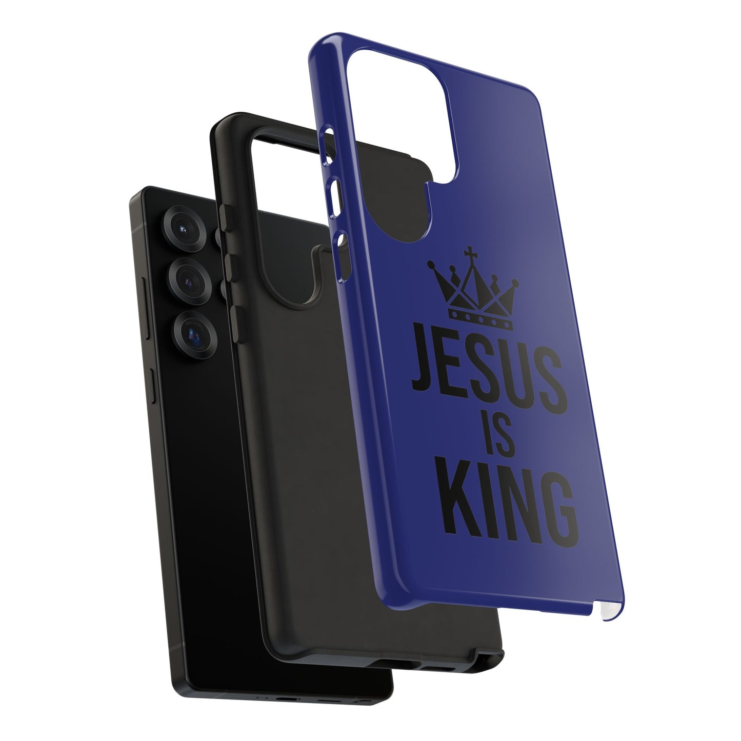 Jesus Is King Phone Case – Christian Faith Religious Protective Cover