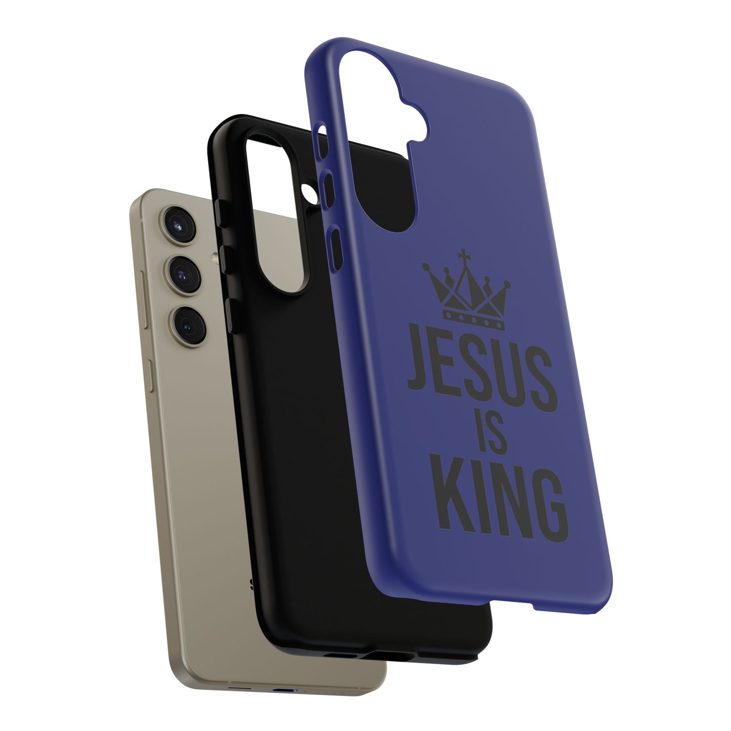 Jesus Is King Phone Case – Christian Faith Religious Protective Cover