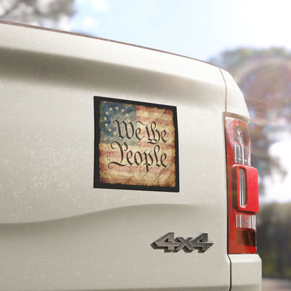 We the People American Flag Car Magnet — Patriotic Vintage Liberty Magnet