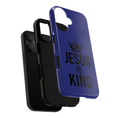 Jesus Is King Phone Case – Christian Faith Religious Protective Cover