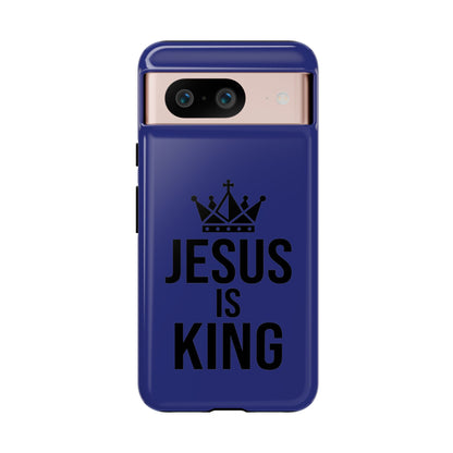 Jesus Is King Phone Case – Christian Faith Religious Protective Cover