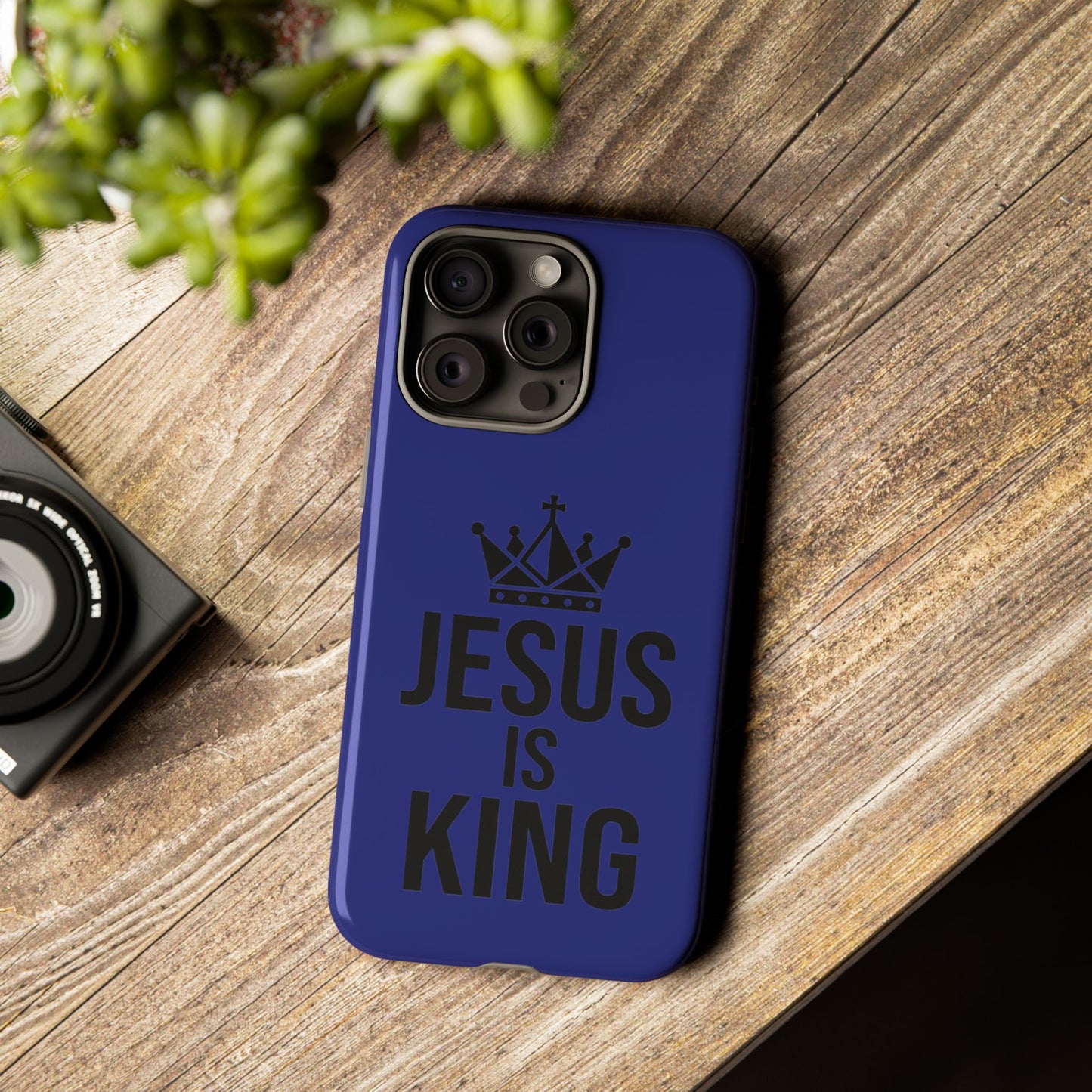 Jesus Is King Phone Case – Christian Faith Religious Protective Cover