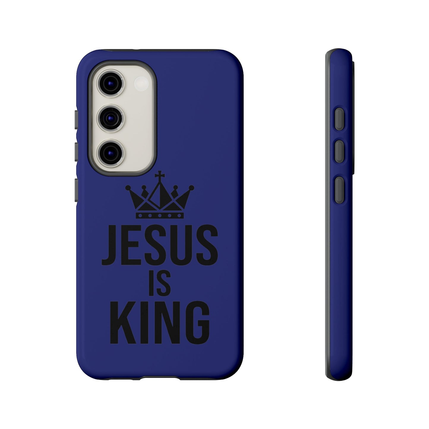 Jesus Is King Phone Case – Christian Faith Religious Protective Cover