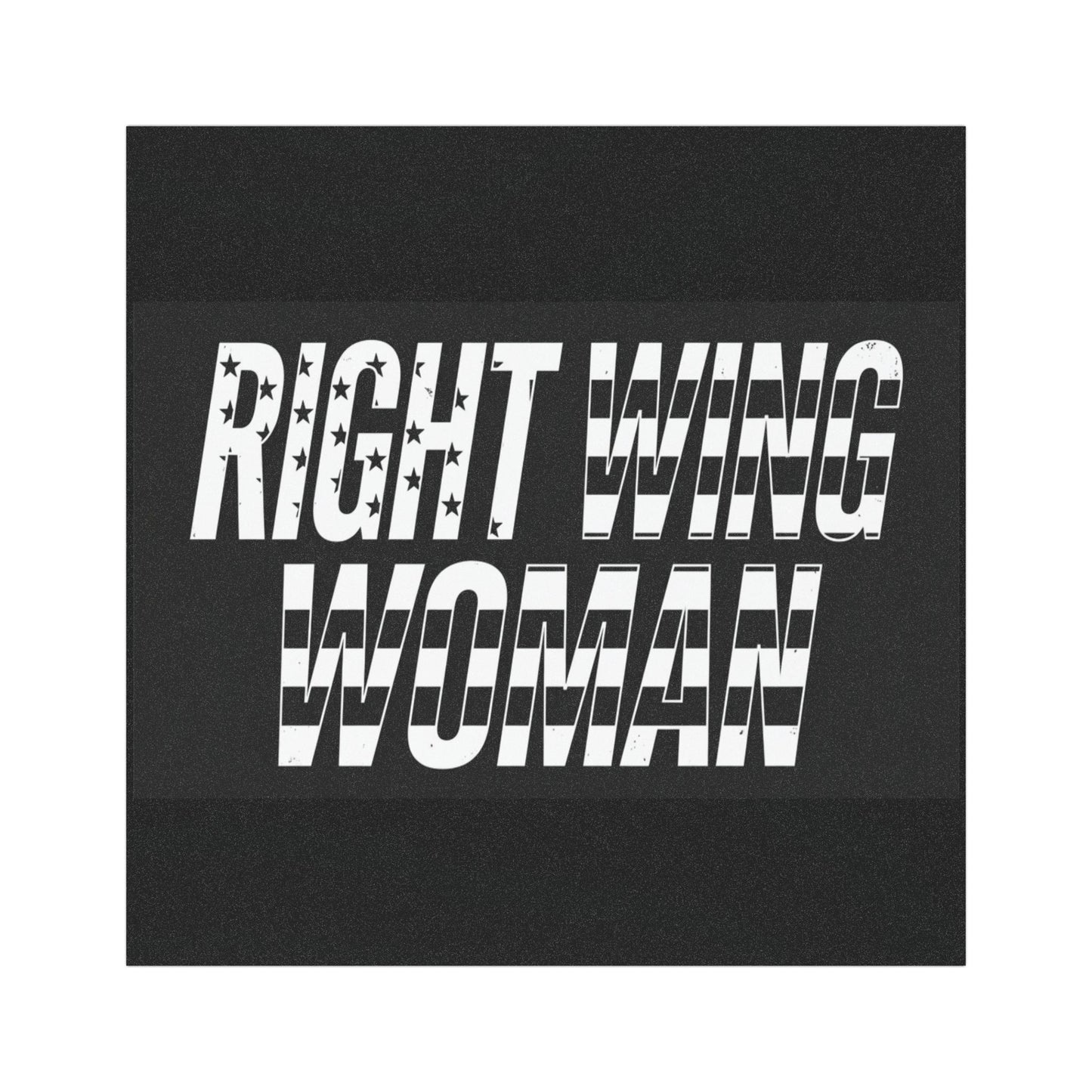 Right Wing Woman Car Magnet — Patriotic American Flag Political Magnet