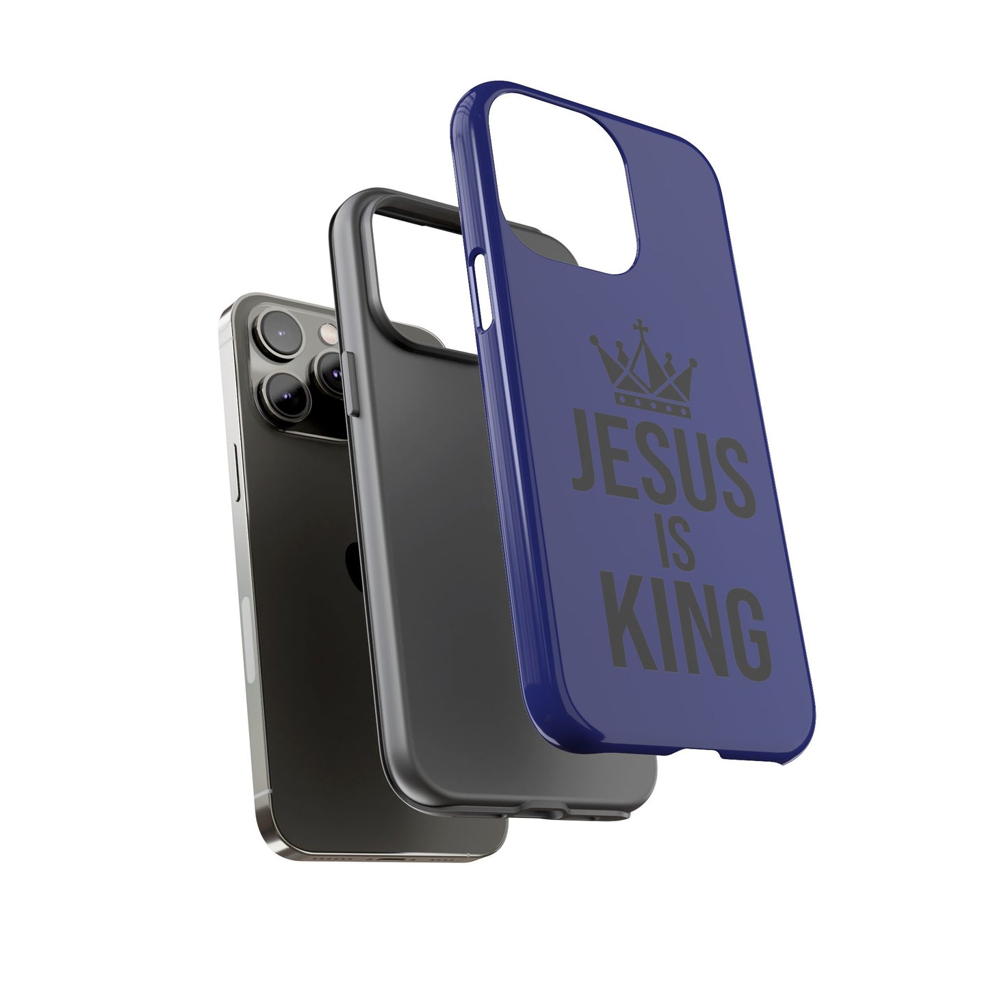 Jesus Is King Phone Case – Christian Faith Religious Protective Cover