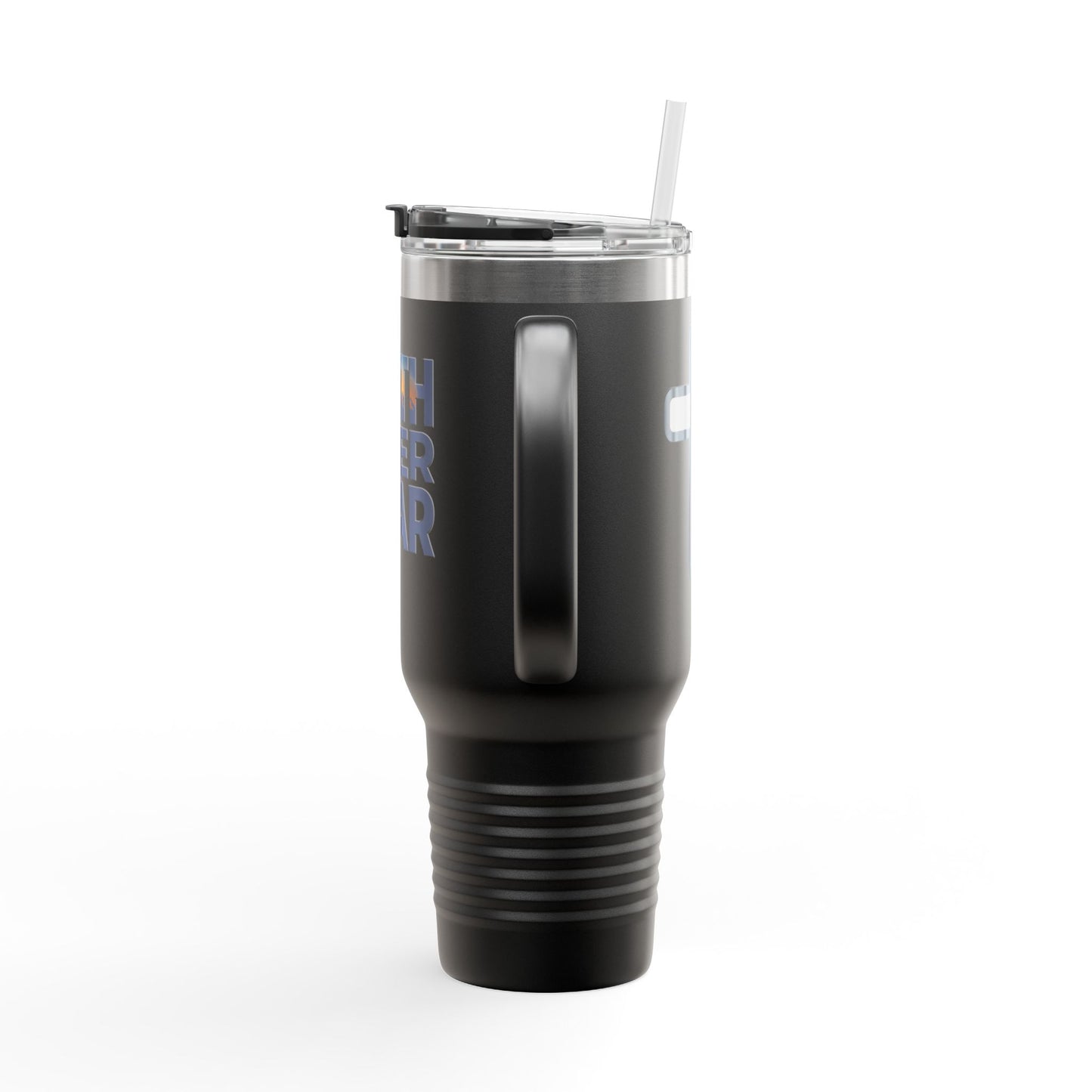 40oz Insulated Travel Mug — "Faith Over Fear" Inspirational Tumbler