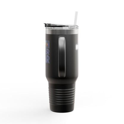 40oz Insulated Travel Mug — "Faith Over Fear" Inspirational Tumbler