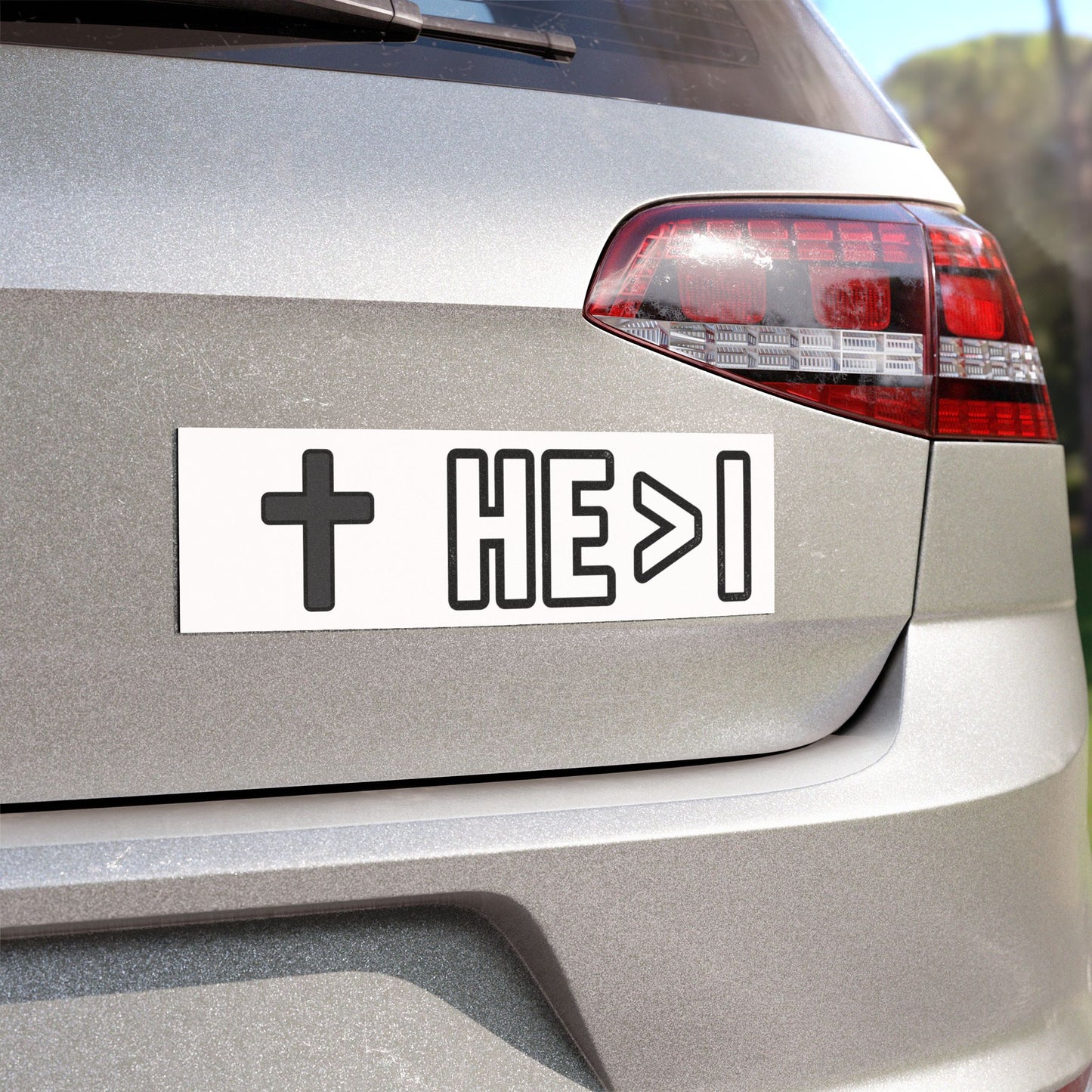 HE > I Cross Pattern Car Magnet — Christian Faith Vinyl Magnet