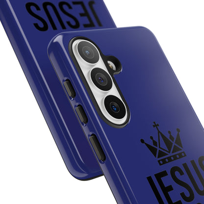 Jesus Is King Phone Case – Christian Faith Religious Protective Cover
