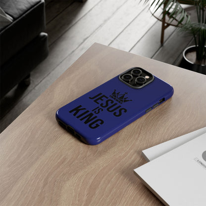 Jesus Is King Phone Case – Christian Faith Religious Protective Cover