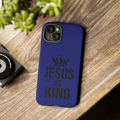 Jesus Is King Phone Case – Christian Faith Religious Protective Cover