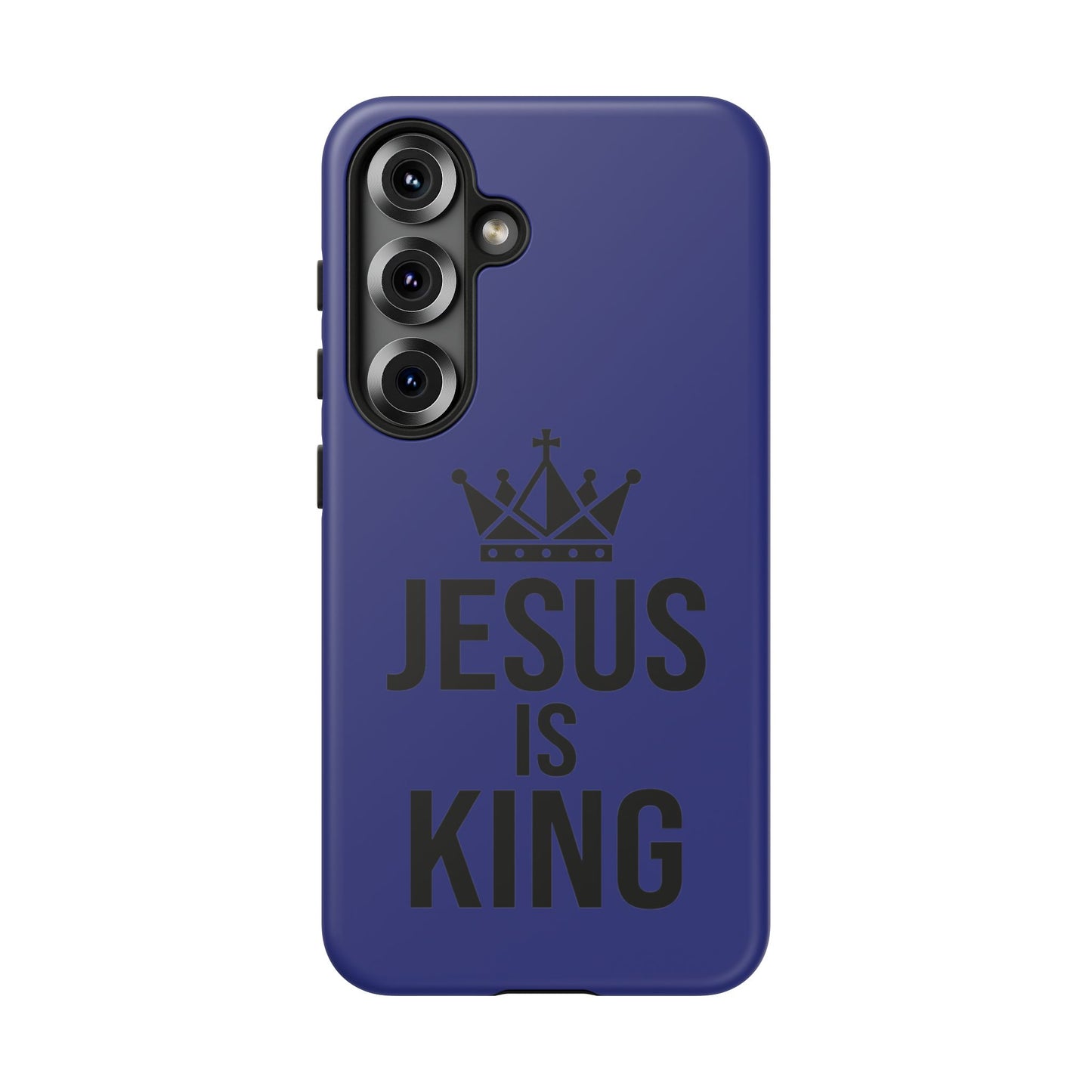 Jesus Is King Phone Case – Christian Faith Religious Protective Cover