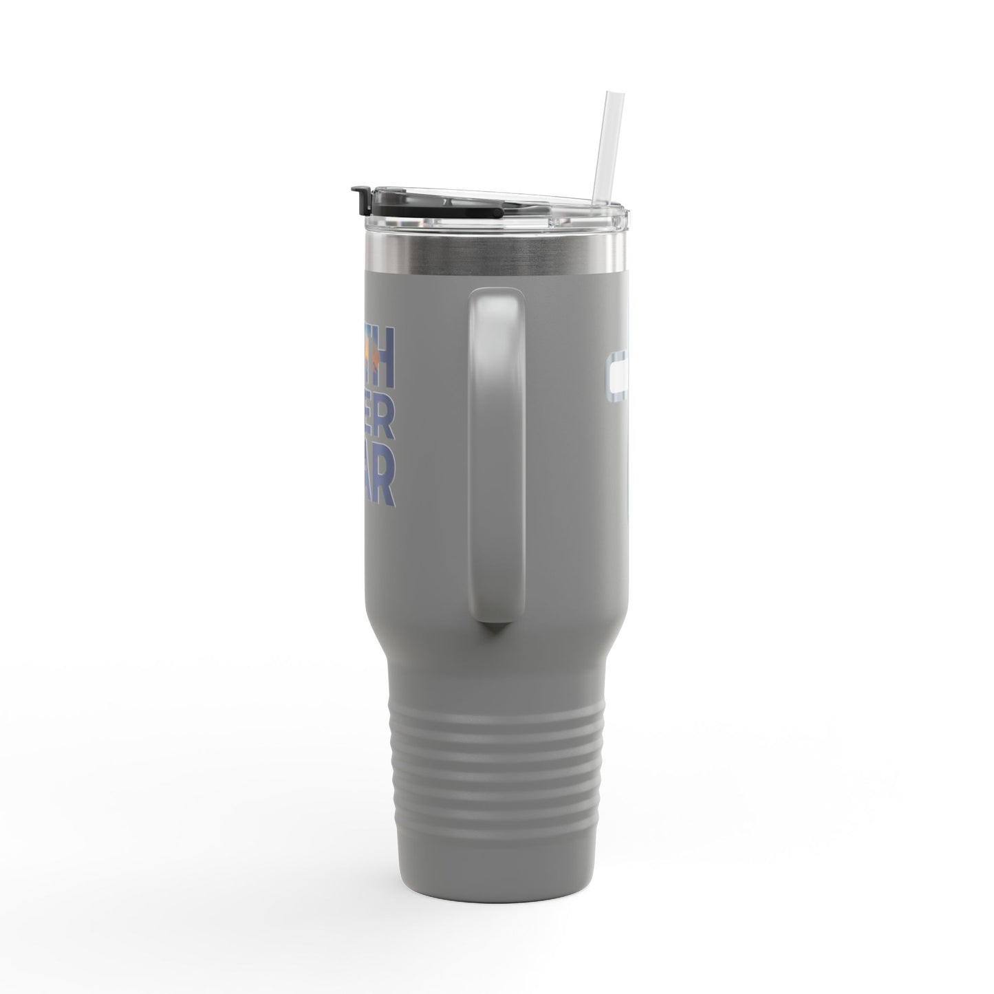 40oz Insulated Travel Mug — "Faith Over Fear" Inspirational Tumbler