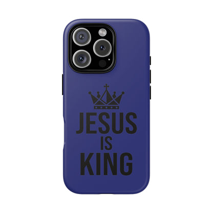 Jesus Is King Phone Case – Christian Faith Religious Protective Cover
