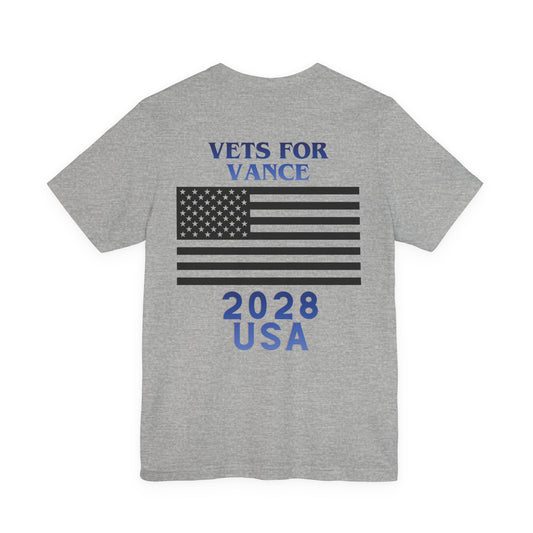 American Made Tee - Vets for Vance 2028 USA Flag T-Shirt