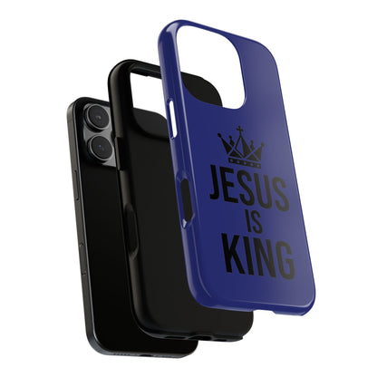Jesus Is King Phone Case – Christian Faith Religious Protective Cover