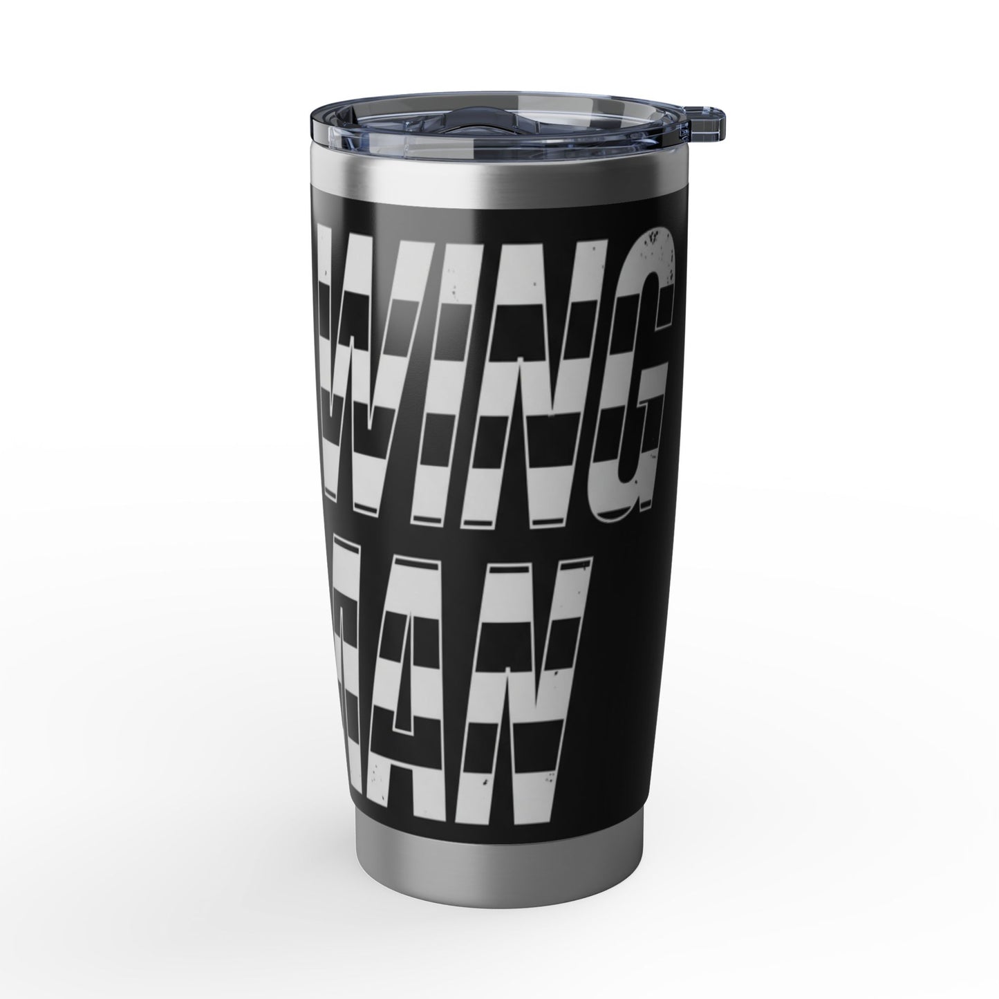 20oz Tumbler —  Right Wing Woman (Black & White, American Flag Accent)