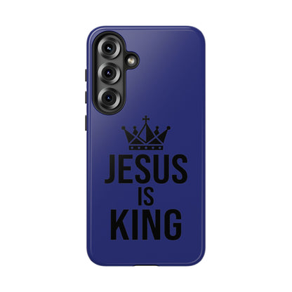 Jesus Is King Phone Case – Christian Faith Religious Protective Cover
