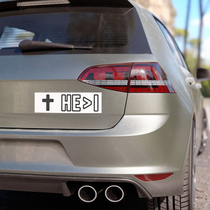 HE > I Cross Pattern Car Magnet — Christian Faith Vinyl Magnet